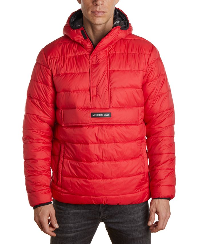 Members Only Member's Only Men's Lightweight Popover Puffer Jacket ...