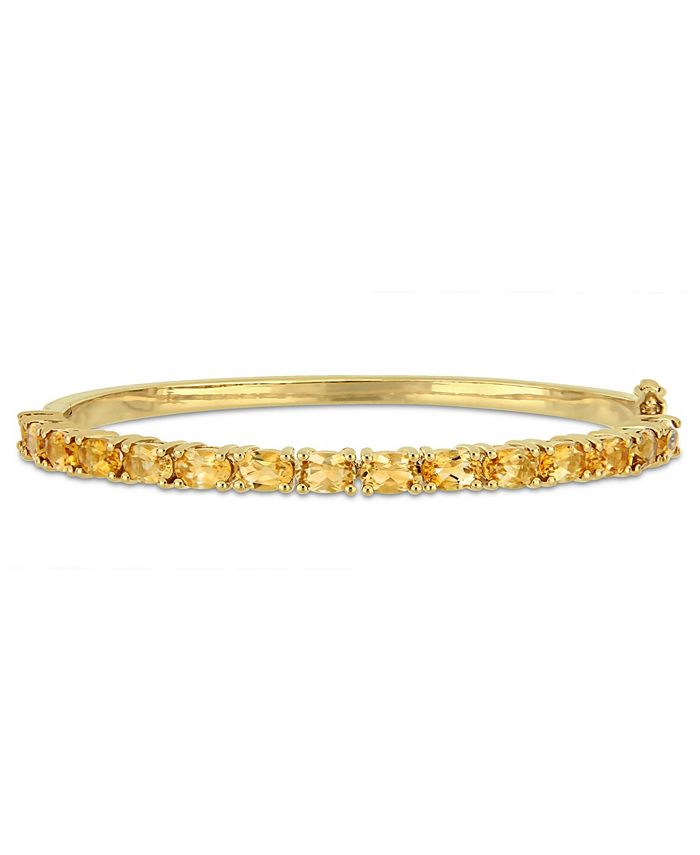 Macy s Oval Cut Citrine 6 3 4 ct. t.w Bangle in 18k Yellow Gold