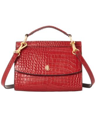 crocodile embossed leather handbags