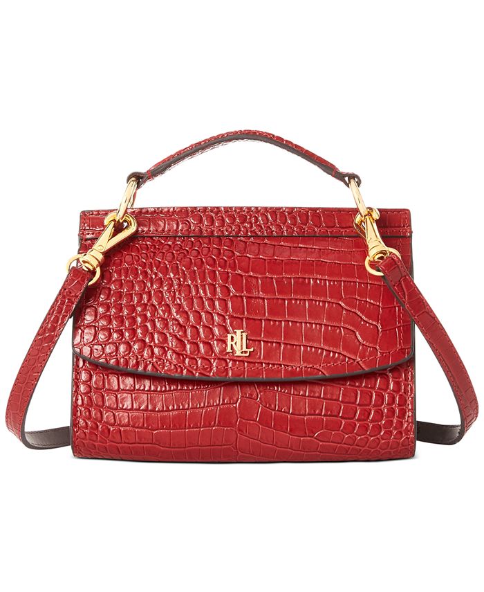 Lauren Ralph Lauren Convertible Croc-Embossed Leather Belt Bag & Reviews -  Handbags & Accessories - Macy's