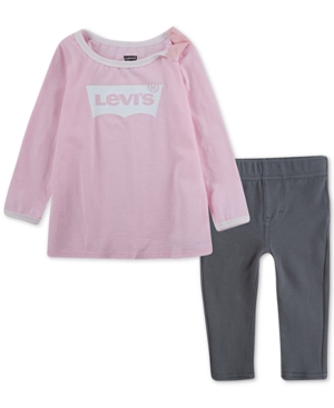 Levi's Baby Girls 2-Pc Logo T-Shirt & Leggings Set