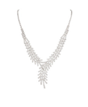 image of Nina Jewelry Crystal Bypass Y Necklace