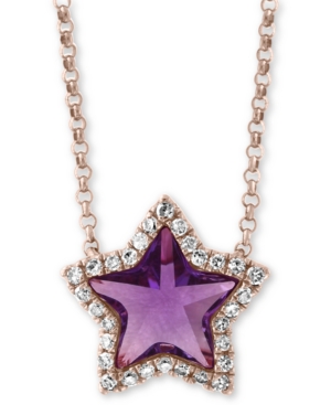 image of Effy Amethyst (1 ct. t.w.) & Diamond (1/8 ct. t.w.) 16