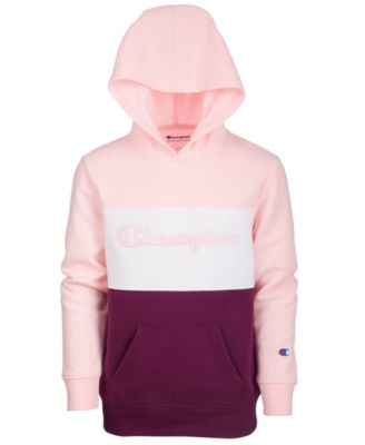girls pink champion hoodie