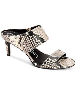Calvin Klein Women's Cecily Dress Sandals, Created For Macy's Women's Shoes In Snake Natural