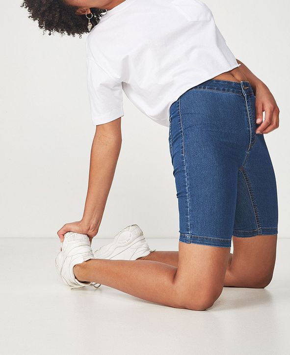 COTTON ON High Rise Denim Bike Short & Reviews Shorts Women Macy's