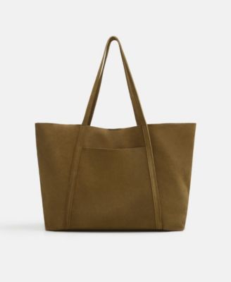 mango suede shopper bag