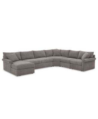 CLOSEOUT! Wedport 5-Pc. Fabric Modular Sectional, Created for Macy's