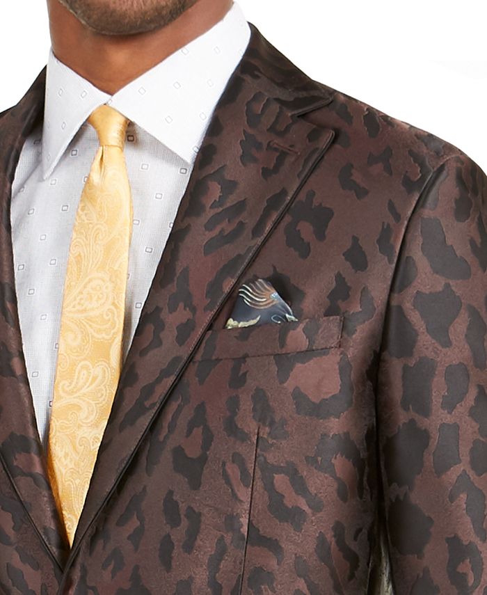 Tallia Orange Men's SlimFit LeopardPrint Suit Jacket Macy's