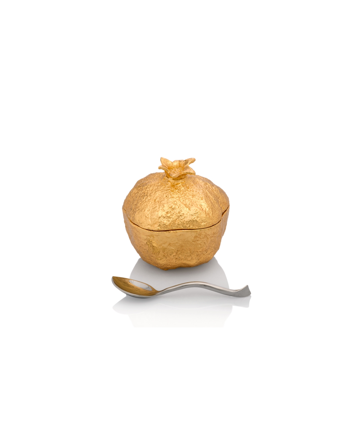 Pomegranate Mini Pot w/Spoon - Gold