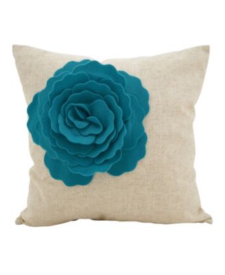 Rose Flower Statement Decorative Pillow, 18" x 18"