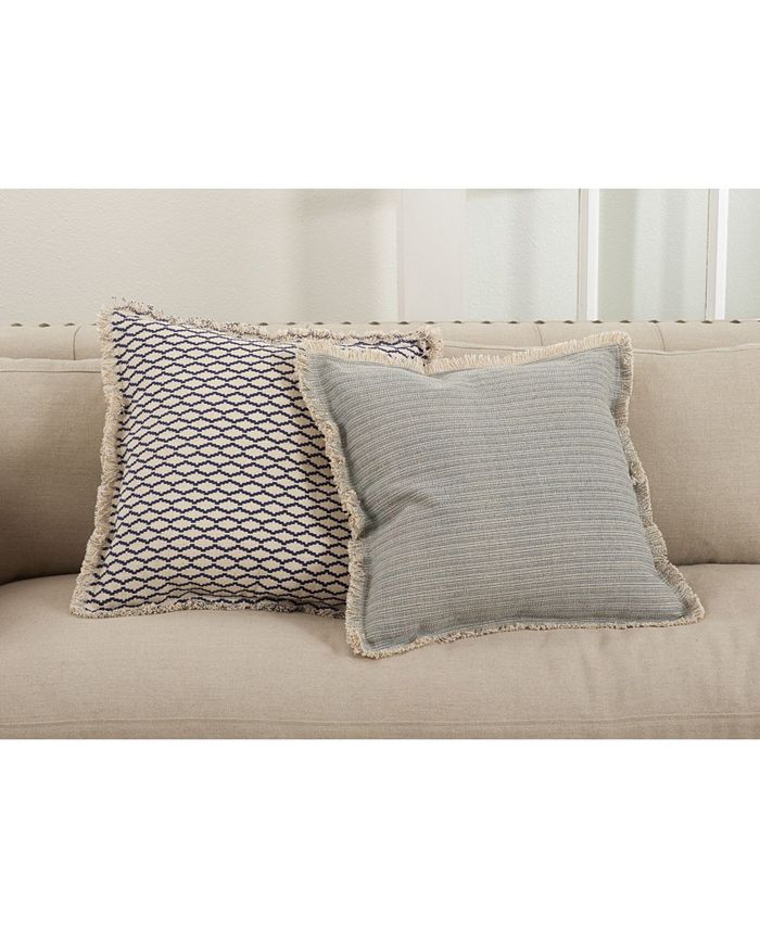 Saro Lifestyle Canberra Pinstriped Decorative Pillow, 20" x 20" Macy's