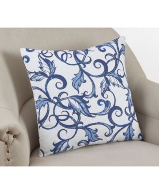Scrolling Vines Decorative Pillow, 18" x 18"
