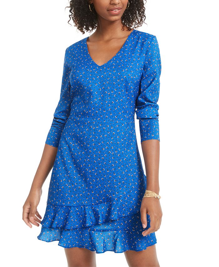 Material Girl Juniors Printed Ruffle Hem Dress Created for