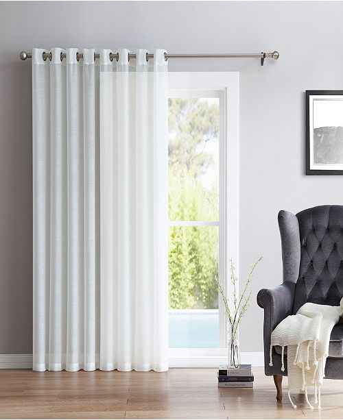 Hlc Me Lumino Perth Semi Sheer Grommet Patio Door Panel 100 W X