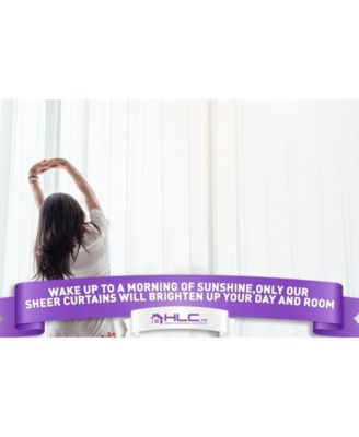 2 Pack Sheer Voile Window Curtain Sheer Panels