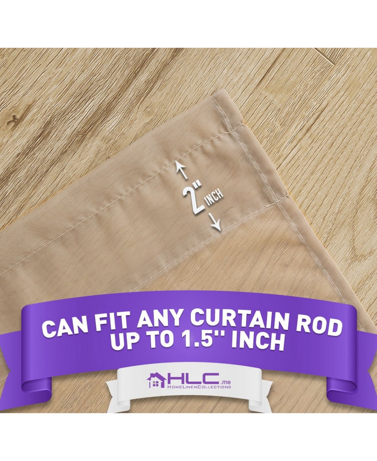 Hlc.me 2 Pack Sheer Voile Window Curtain Sheer Panels