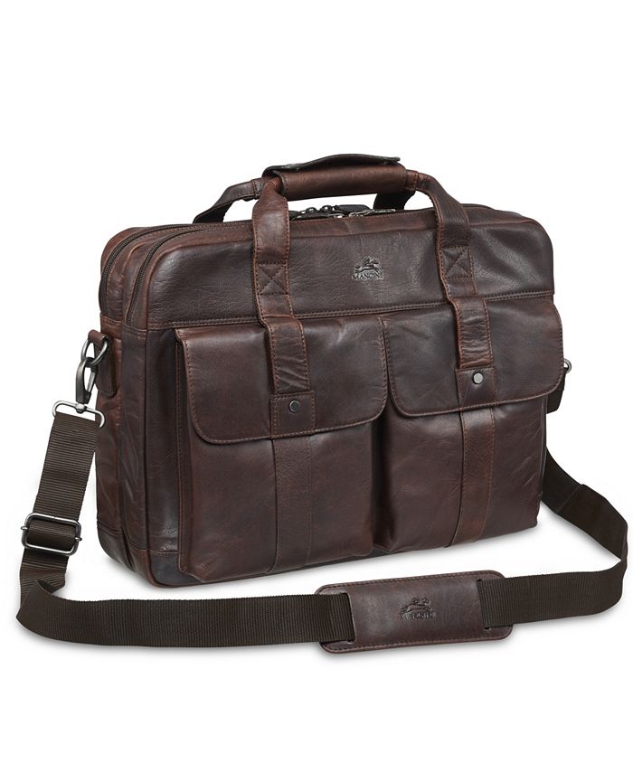 Mancini Buffalo Collection Double Compartment Laptop Briefcase
