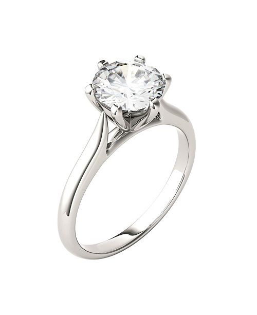 Charles Colvard Moissanite Solitaire Engagement Ring 1 1 2 Ct