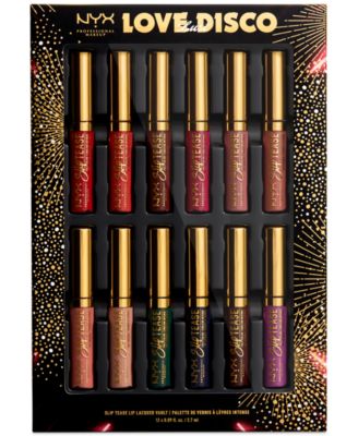 NYX Professional Makeup - 12-Pc. Love Lust Disco Slip Tease Full Color Lip Lacquer Vault Set