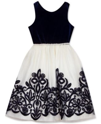 macys girls black dress