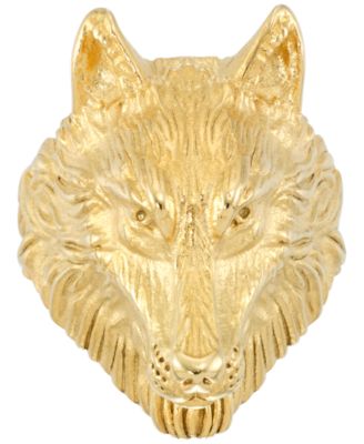 Men's Wolf Ring in Yellow Ion-Plated Stainless Steel