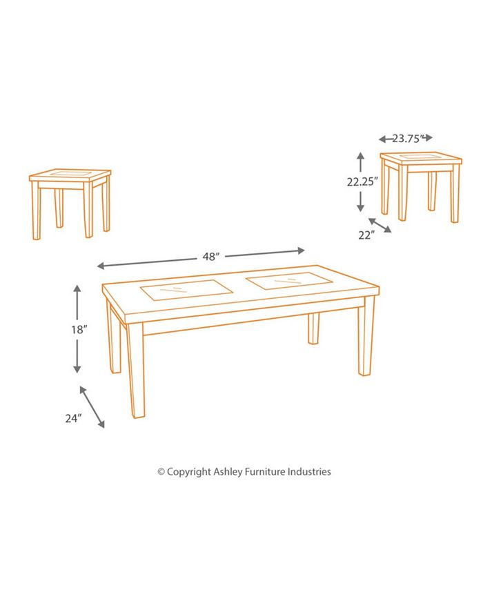 Signature Design By Ashley Ashley Furniture Denja Table Set of 3 Macy's