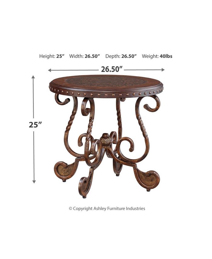 Signature Design By Ashley Rafferty Round End Table Macy's