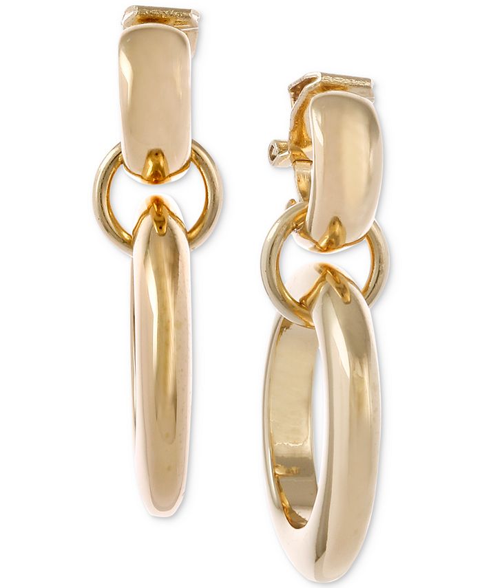 Laundry by Shelli Segal GoldTone DoubleHoop Drop Earrings Macy's