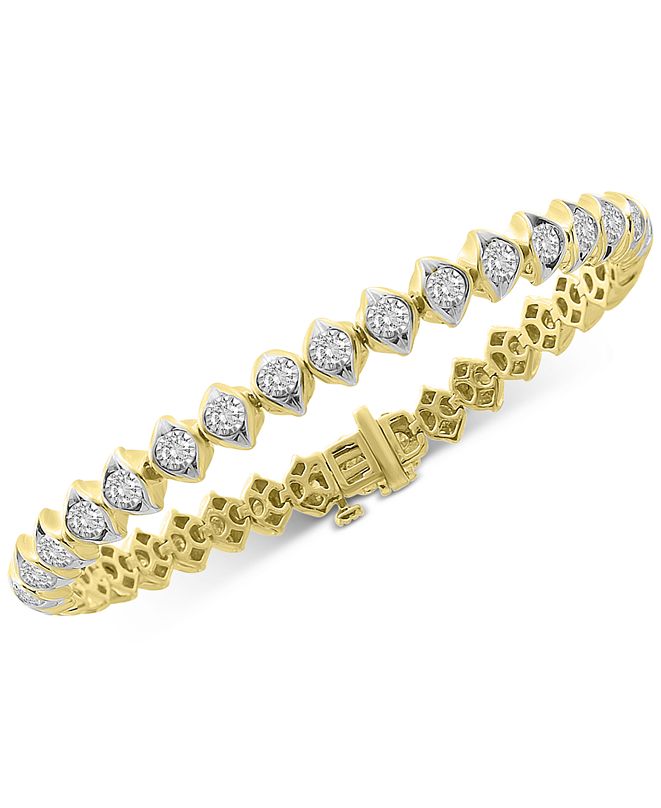 Macy's Diamond Tennis Bracelet (3 ct. t.w.) in 14k Gold & Reviews