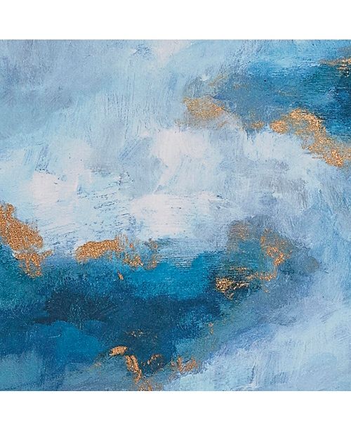 Madison Park Teal Rendition Gallery Art With Gold Foil And Bronze
