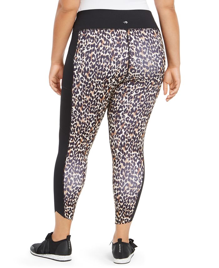 Ideology Plus Size Leopard-Print Leggings, Created for Macy's - Macy's