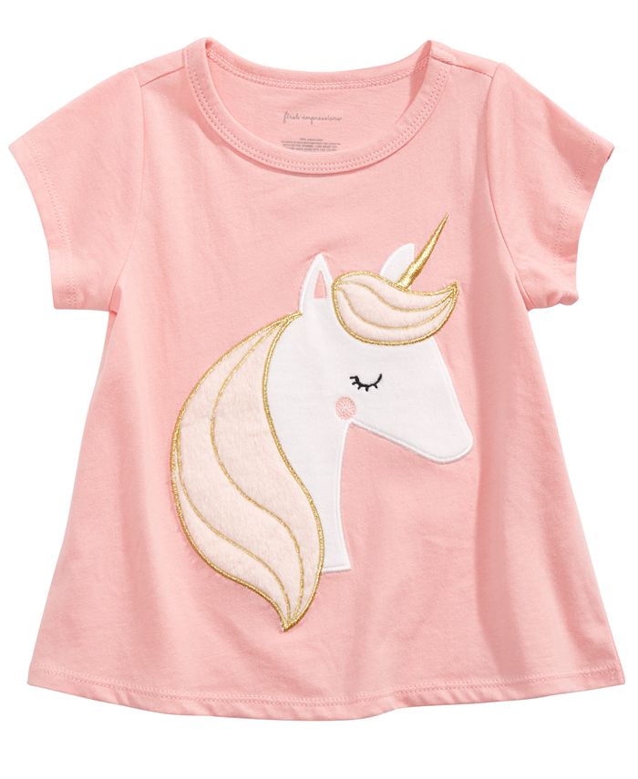 First Impressions Toddler Girls Cotton Unicorn T-Shirt, Created for ...