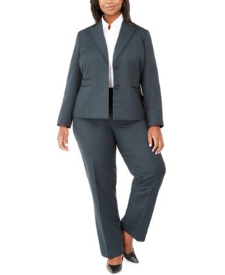 macy's plus size pant suits