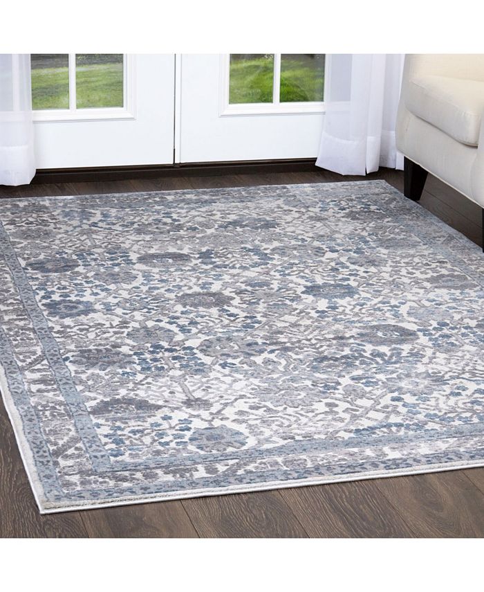 Nicole Miller Kenmare Celeste Gray 7'9" x 10'2" Area Rug Macy's