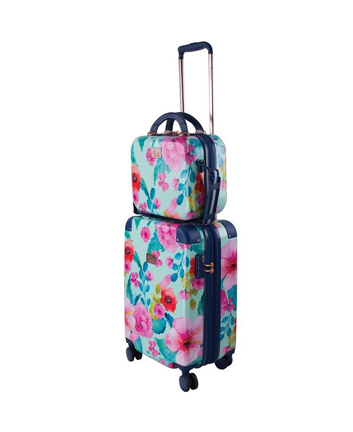 Chariot Floral 2 Piece 20" CarryOn and Beauty Case Set Macy's