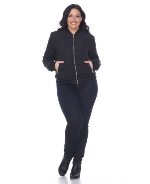 White Mark Plus Size Bomber Jacket