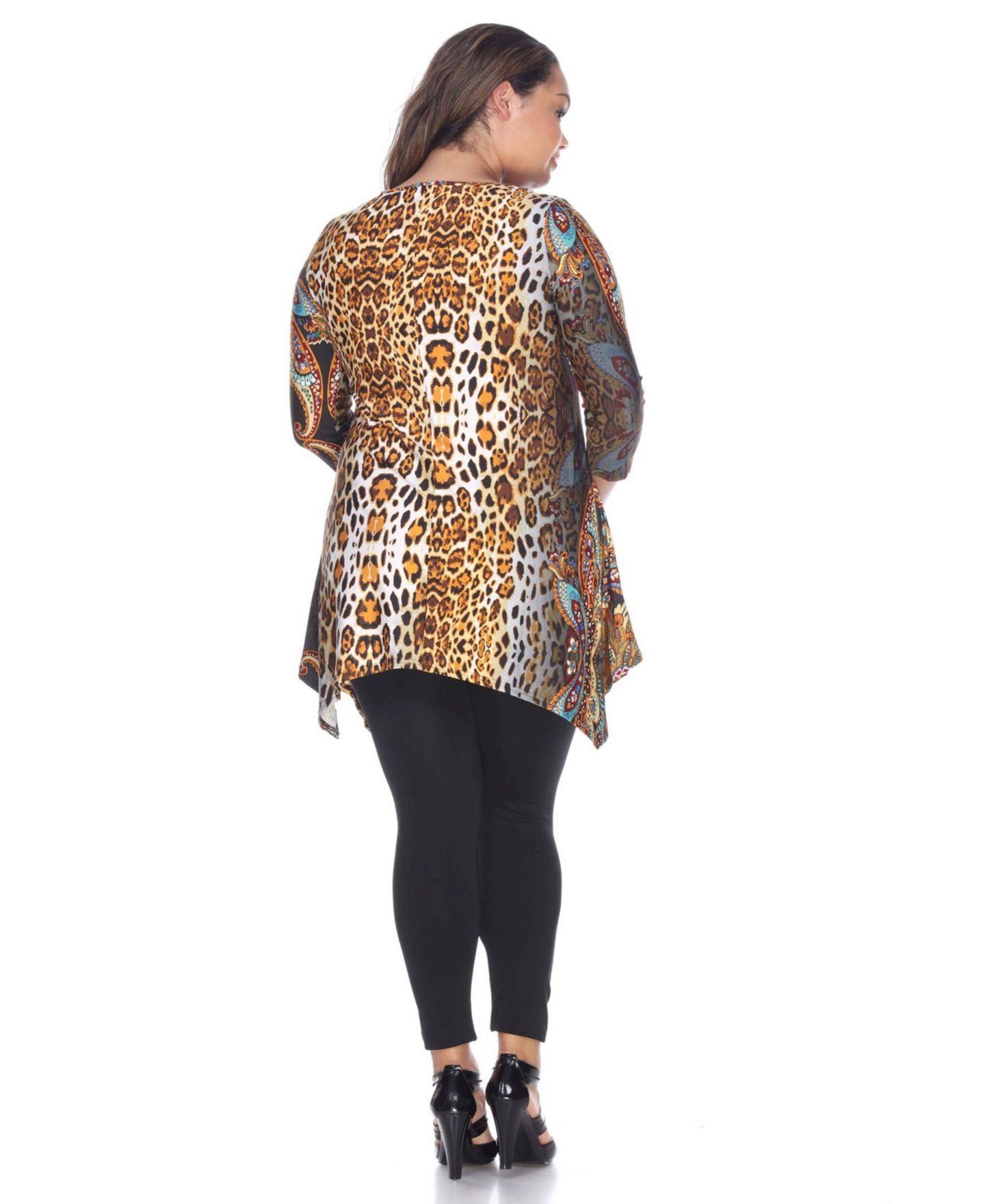 Женский топ White Mark Plus Marlene Tunic Top, цвет: Коричневый — фото 2
