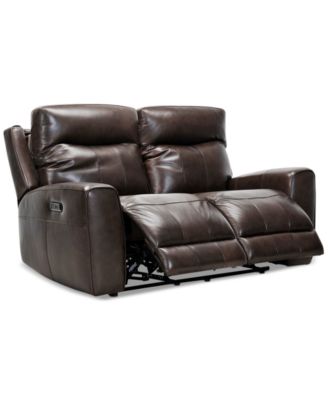 Furniture - Bitola 61" Leather Dual Power Loveseat