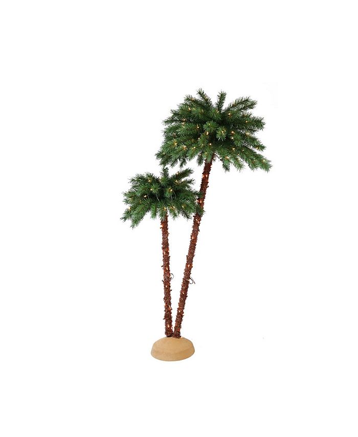Puleo International Premium 3.5 ft./6 ft. PreLit Artificial Palm Tree