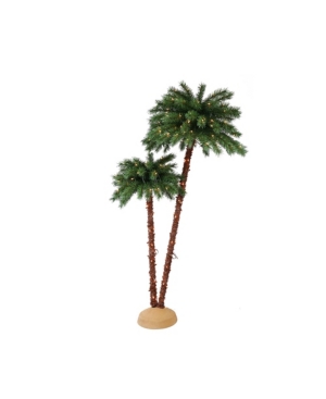 Puleo International Premium 3.5 Ft./6 Ft. Pre-lit Artificial Palm Tree With 175 Ul-listed Lights In Green
