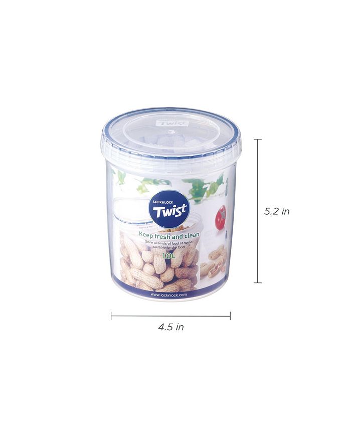 Lock & Lock Easy Essentials Twist 34-Ounce Food Storage Container