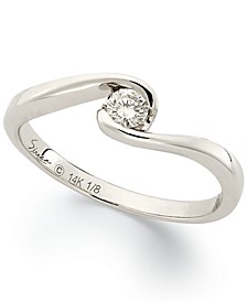 Diamond (1/8 ct. t.w.) Engagement Ring in 14k White Gold