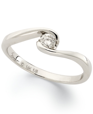 image of Sirena Diamond (1/8 ct. t.w.) Engagement Ring in 14k White Gold