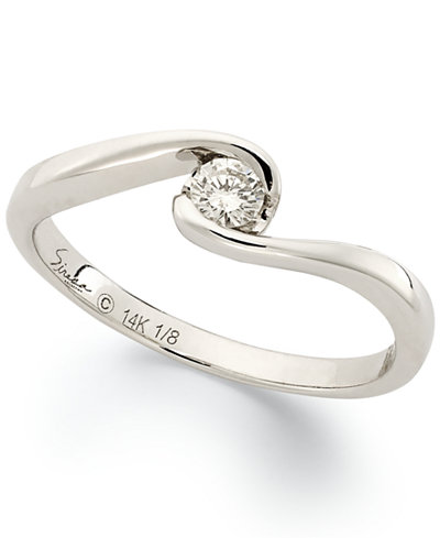 Sirena Diamond Engagement Ring in 14k White Gold (1/8 ct. t.w.)