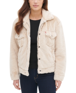 image of Levi-s Women-s Faux Fur Trucker Jacket