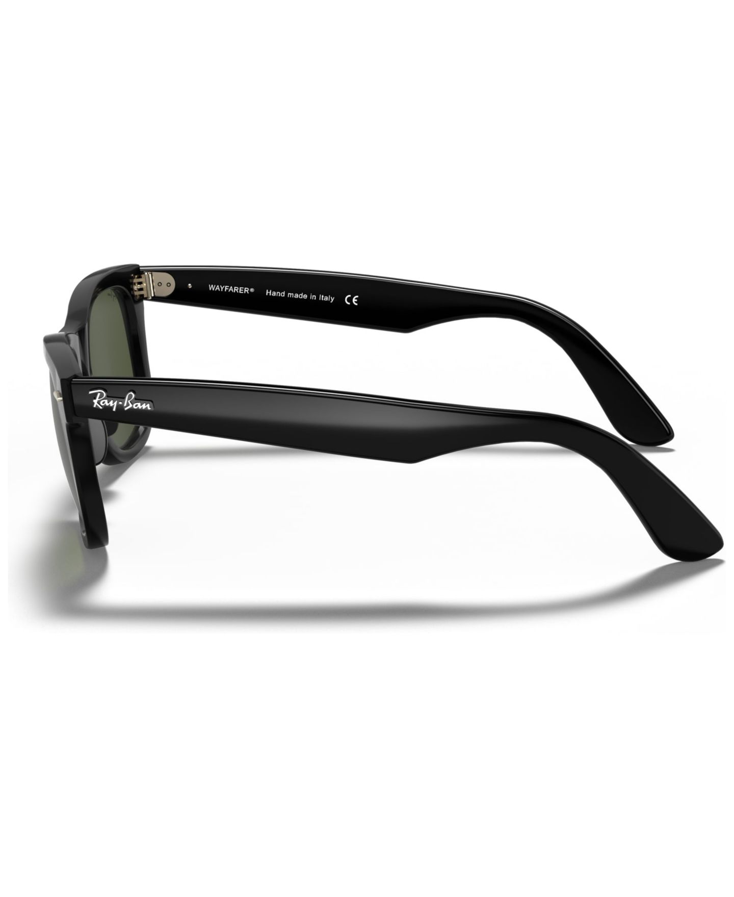 Женские солнцезащитные очки Ray-Ban Wayfarer Sunglasses, RB4340 50, цвет: Чёрный / Зелёный — фото 2