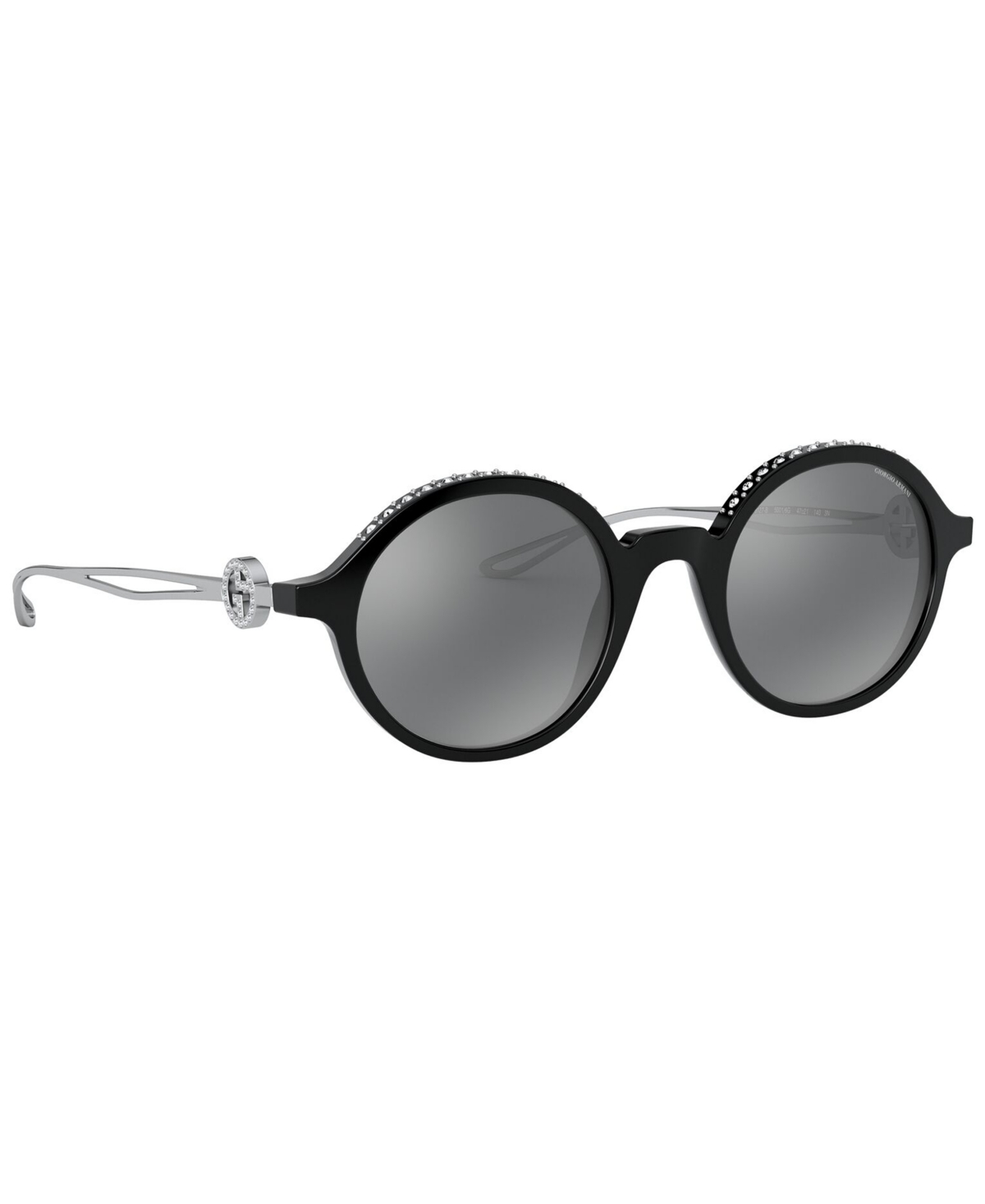 Shop Giorgio Armani Women's Sunglasses, Ar8127b In Black,grey Mirror Black