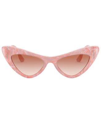 Dolce & Gabbana Madreperla Pink Cat Eye Sunglasses with Pink Gradient Lenses
