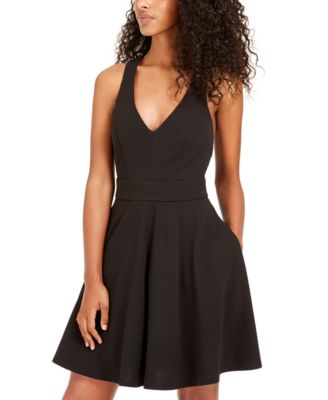 City Studios Juniors' Bow-Back Fit & Flare Dress - Macy's